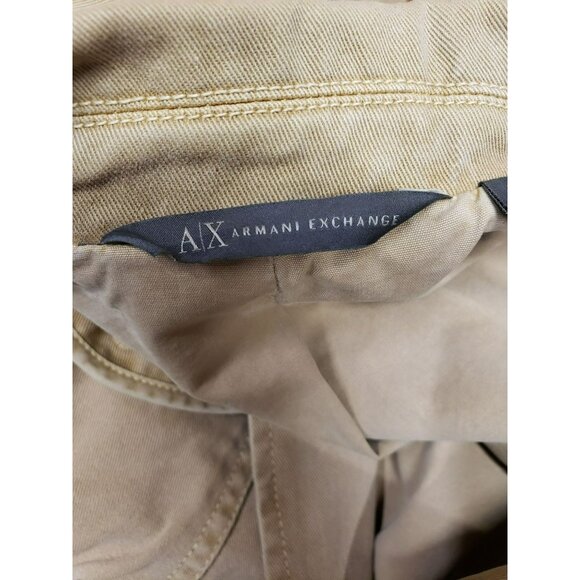 Armani Exchange Washed Cotton Safari Field Jacket Blazer Sports Coat, Tan, Large - Picture 6 of 8